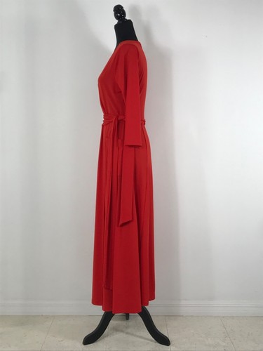 ASOS Wrap Maxi Dress in Jersey Crape Red Size 10 - Picture 3 of 13