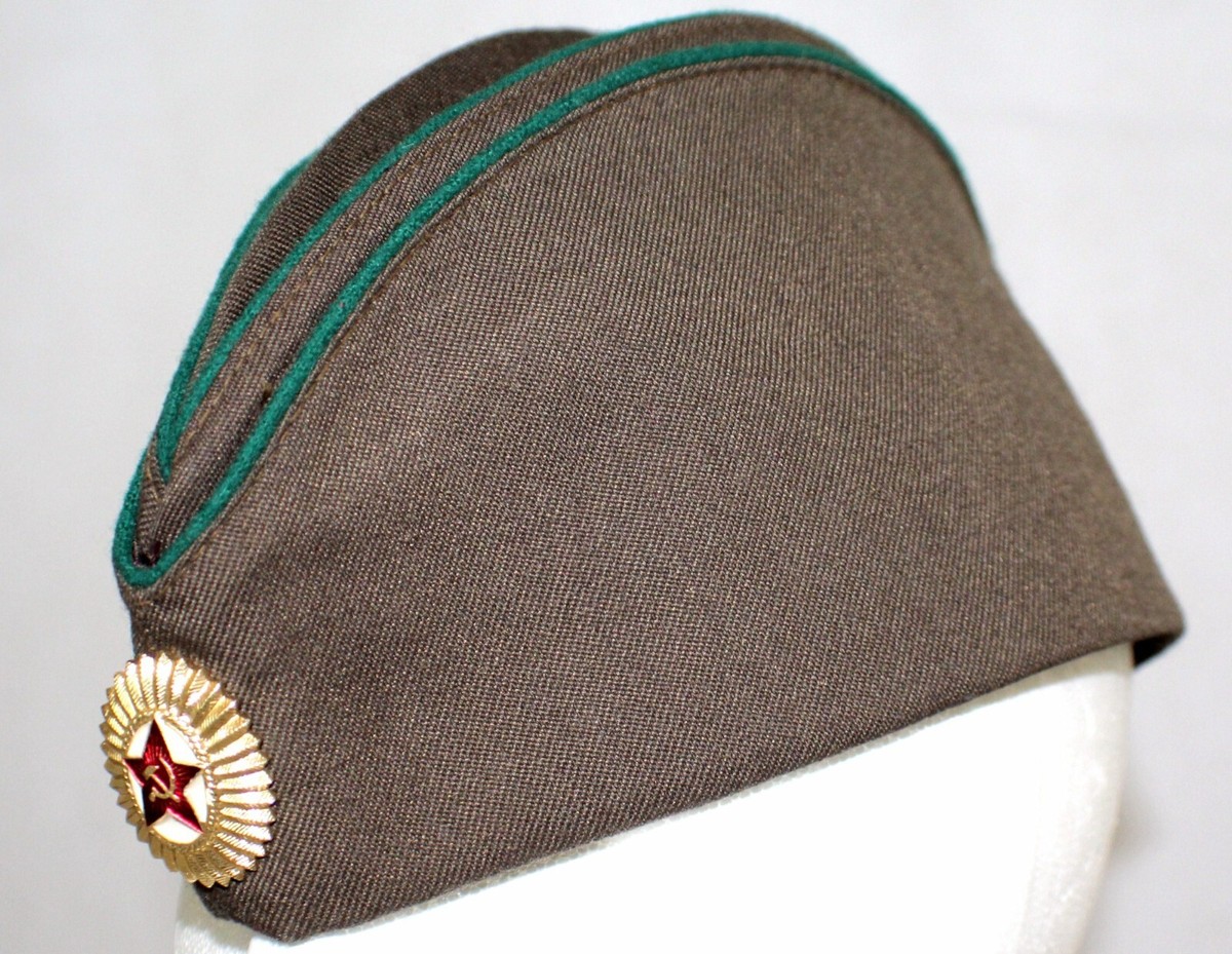 Vintage Soviet Border Guards KGB Officer Service Hat Pilotka Made in USSR  #141
