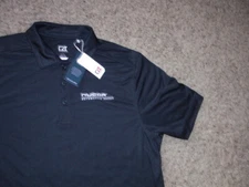 CUTTER & BUCK CB Dry Tec black short sleeve golf polo shirt men's L NEW w/ TAGS