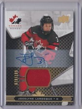 2018-19 UD Team Canada Juniors Patch Autograph Jocelyne Larocque RC Auto 079/199