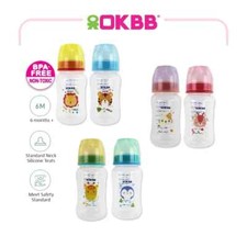 OKBB BPA FREE Baby Feeding Bottle Standard Neck Teats Feeding Essentials 9 Oz