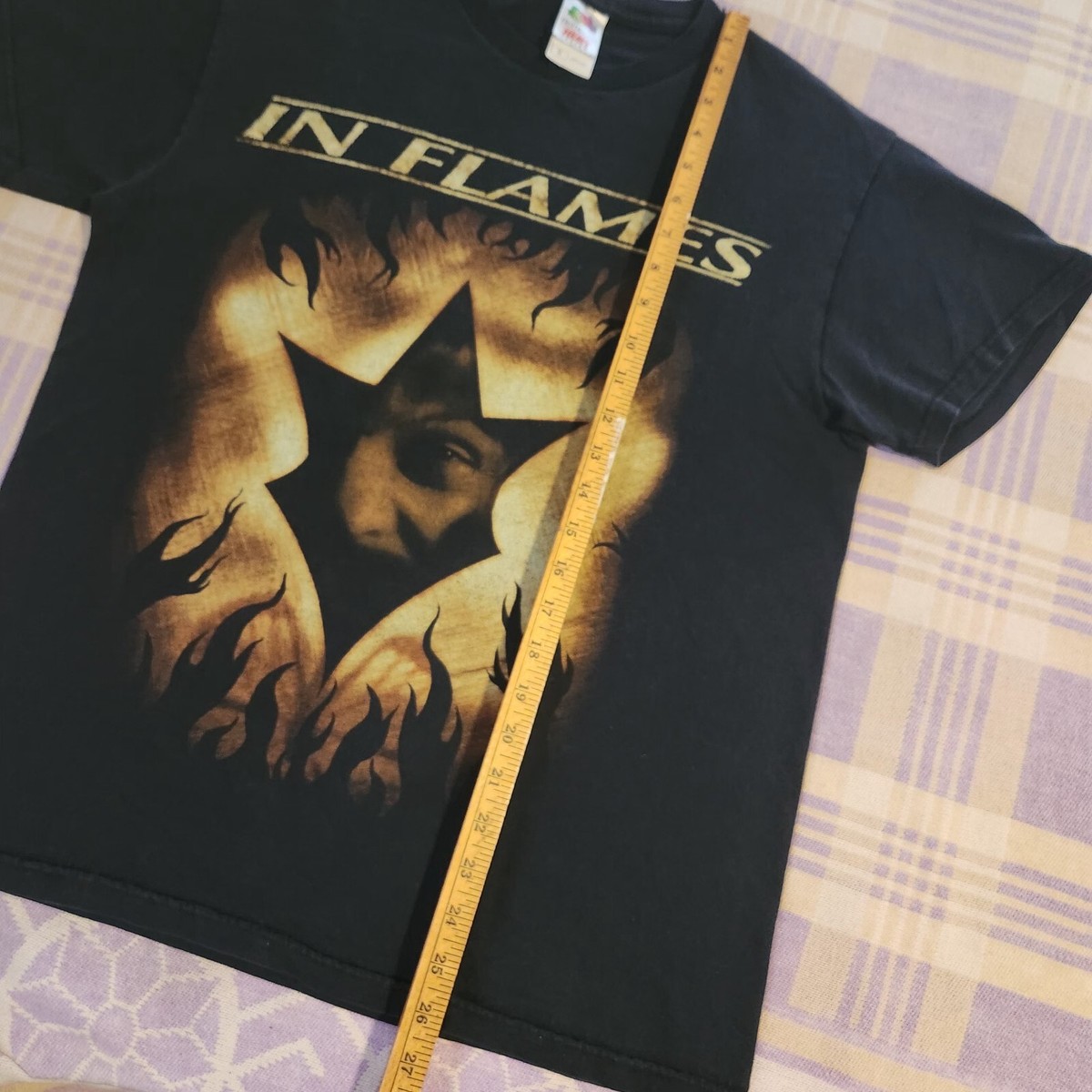 Rare VTG CYGNUS In Flames Concert Tour Big Face T Shirt 90s Rare VTG CYGNUS In Flames Concert Tour Big Face T Shirt 90s