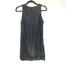 Astr The Label Shift Dress Sleeveless Velvet Burnout Keyhole Black Size S