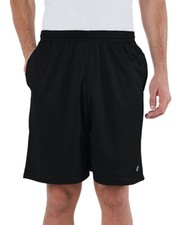 New Men's Champion Black Gym Basketball Activewear Mesh Shorts With Pockets L