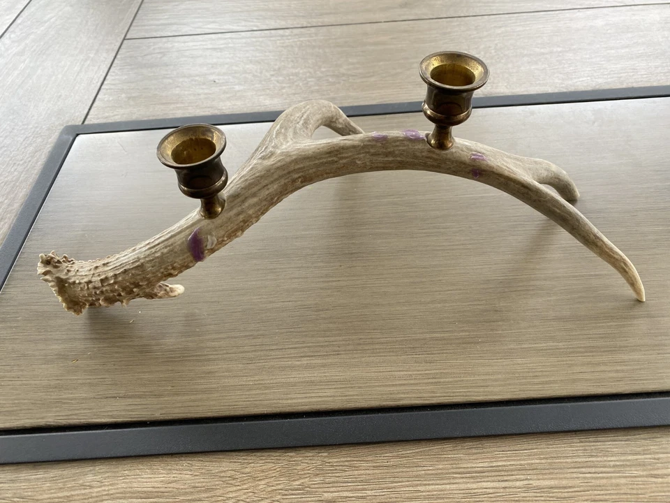 Candelabro genuino Rocky Mountain de 4 puntos con cuerno de ciervo de colección + ¡ENVÍO RÁPIDO! Foto 4 de 4