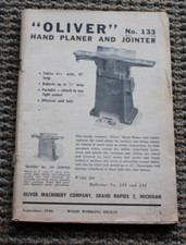 Oliver No. 133 Hand Planer and Jointer September 1946 Wood Working Digest