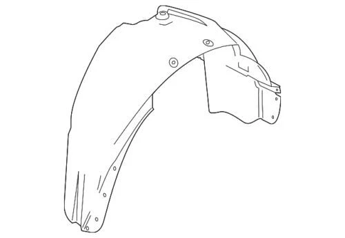 Forro de paso de rueda derecho para Ford Lincoln MKS 2009-2016 (N/P DA5Z-5428370-A)