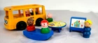 Vintage Fisher-Price Little People Nursery School Parts Bus Teeter Table Easel
