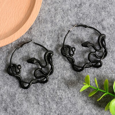  1 Paar antike Schlangenohrringe Creative Snake Earbob Alloy Dragon Ohrstecker