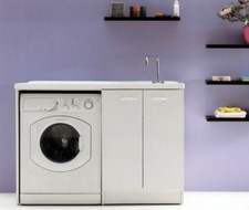 MOBILE PILOZZA LAVATOIO LAVANDERIA LAVAPANNI LAVATRICE LAVABO LADY cm 124 x 60 S