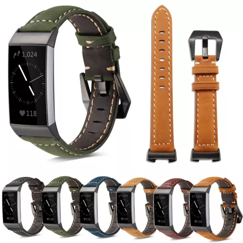 For Fitbit Charge 5 Tracker Leather Watch Band Soft Strap Band Wristbands