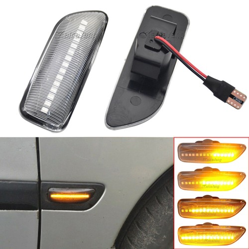 Clear LED Dynamic Sequence Side Marker Light For Volvo S60 S80 V70 XC70