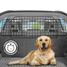 Pawple Dog Barrier for SUV's, Cars & Vehicles, Heavy-Duty Adjustable Pet Barrier