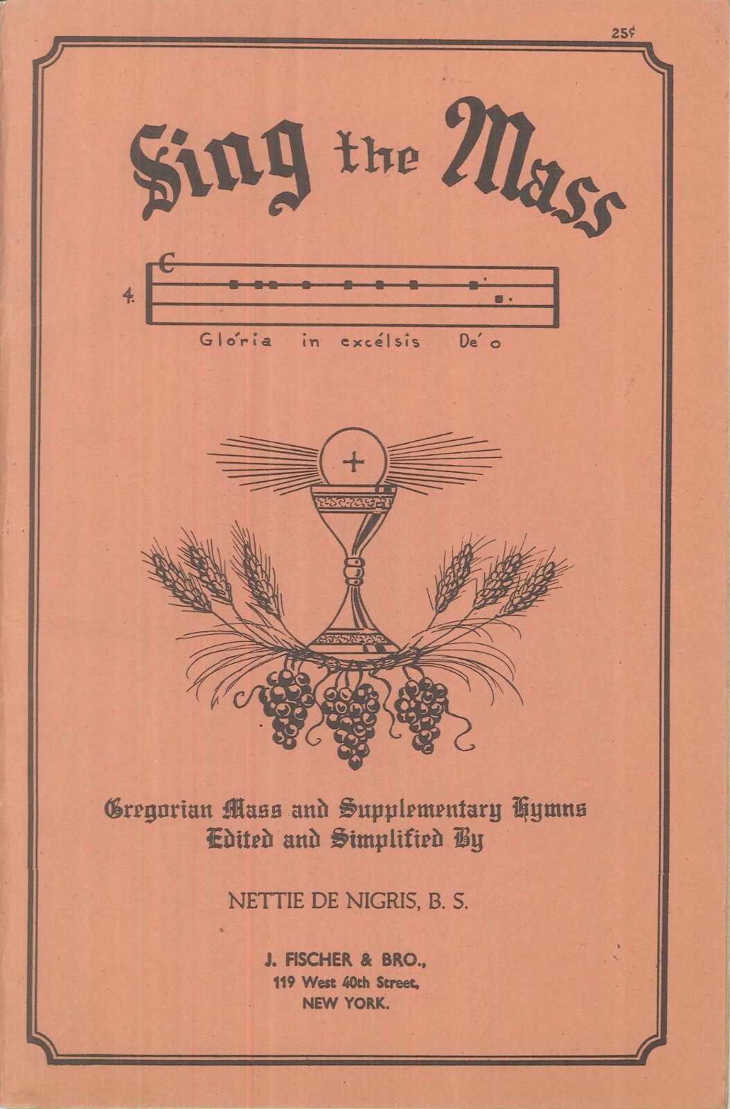 Vintage Sing The Mass Songbook 1937 Nigris Gregorian W Hymns Simplified vintage-sing-the-mass-songbook-1937-nigris-gregorian-w-hymns-simplified