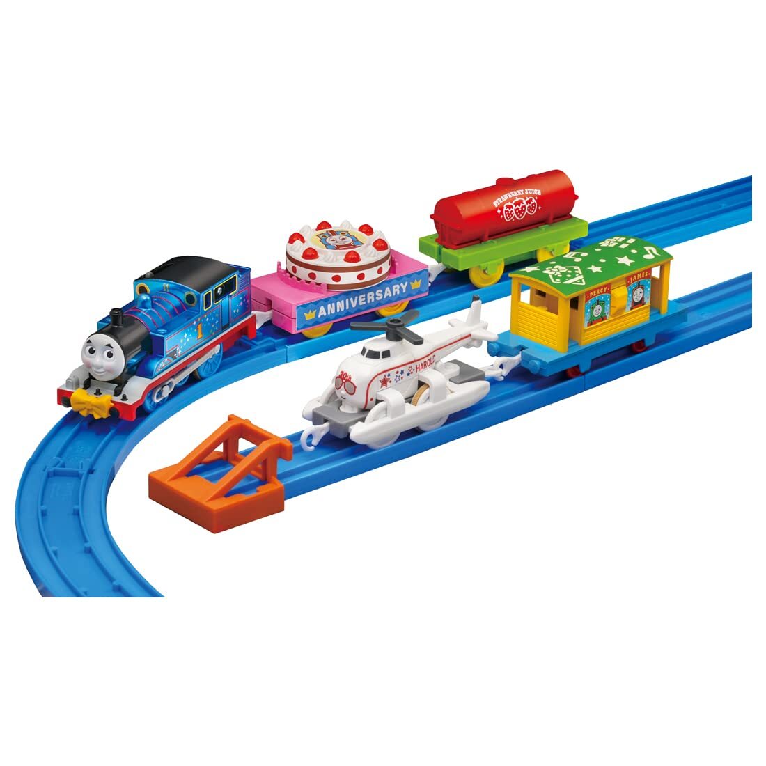 【美品】PREBLIC THOMAS-HorweenShellCordovan Takara Tomy Plarail 30th anniv Thomas & Harold Party Set 2022 ver