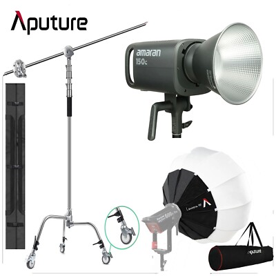 Amaran 150c 150W RGBWW COB LED Videolicht + Laterne 90cm + C-Ständer & Räder
