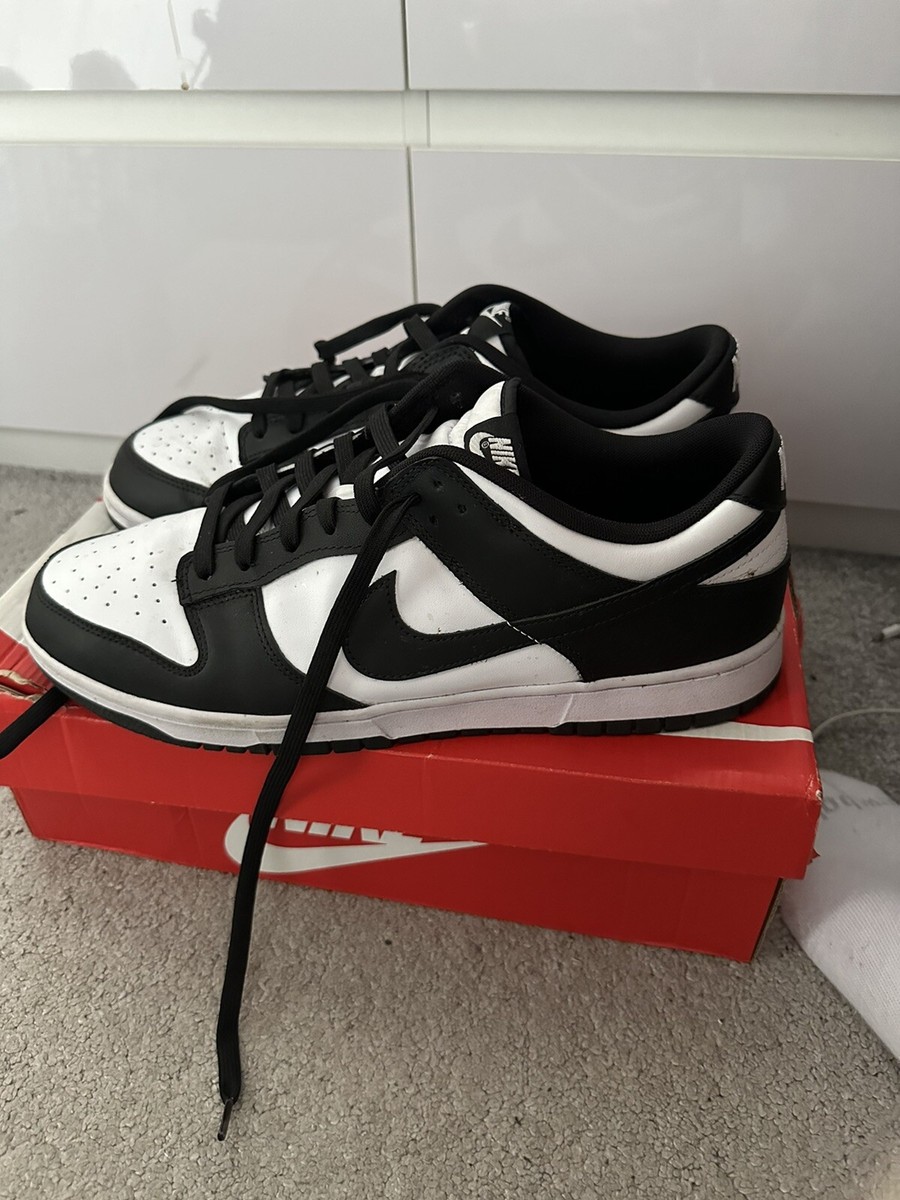 dunk low black and white mens