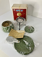 Vintage Fondue Pot Set w/Sterno Burner 1960 s...