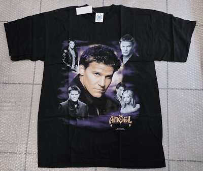 ANGEL T-Shirt Größe L Size 100% Baumwolle Buffy TVS Made in USA Blue Grape