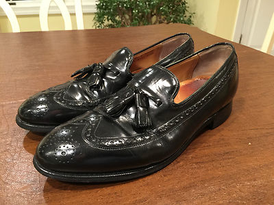 Johnston&Murphysize 9.5. Italian Leather Johnston & Murphy Size 9.5M Aragon Black Brown Deerskin  main image 4