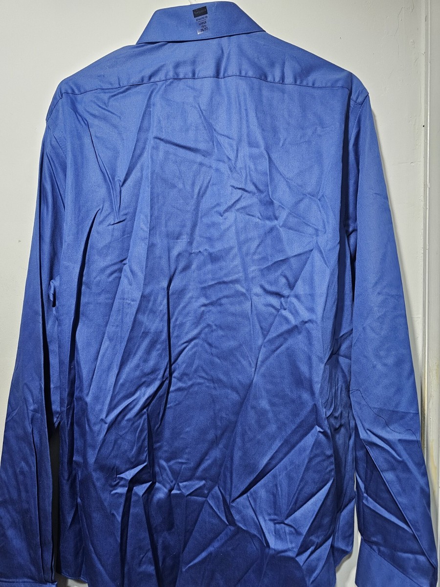 NWT Van Heusen Athletic Fit Blue Dress Button Down Shirt 16 1/2 36/37L #281  | eBay