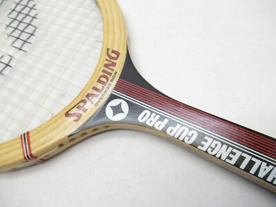 Raquette De Tennis Vintage Spalding Wood Oversize Bow Challenge Cup Pro – Occasion – Grip 4 1/2