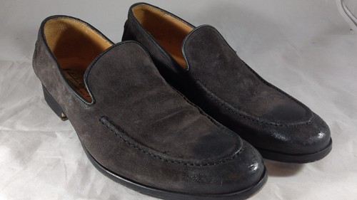 Johnston Murphy suede loafers 10 M Gray 