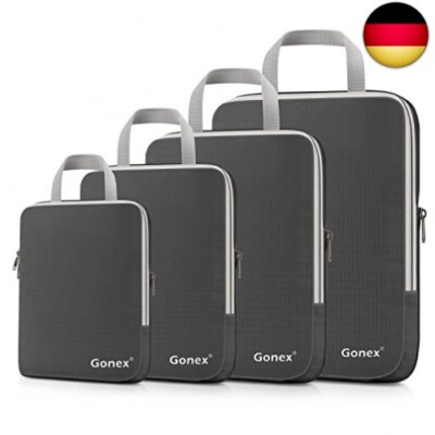 Compression Packing Cubes 3/4er Set, Gonex Kleidertaschen 4-teilig