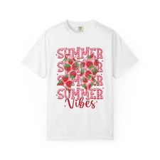 COMFORT TEE SUMMER VIBES T-SHIRT, CUTE GRAPHIC TEE, SUMMER OUTFIT, GIFT FOR HER