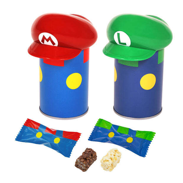 USJ Exclusive Mario Luigi Chocolate Crunch Can Set (2 cans) Super