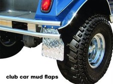 Club Car Ds Golf Cart High Polished Aluminum Diamond Plate Mud Flaps Guard Set