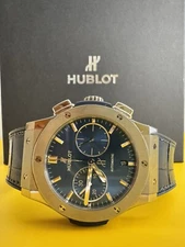 Hublot Classic Fusion 45mm titanium Blue leather Band