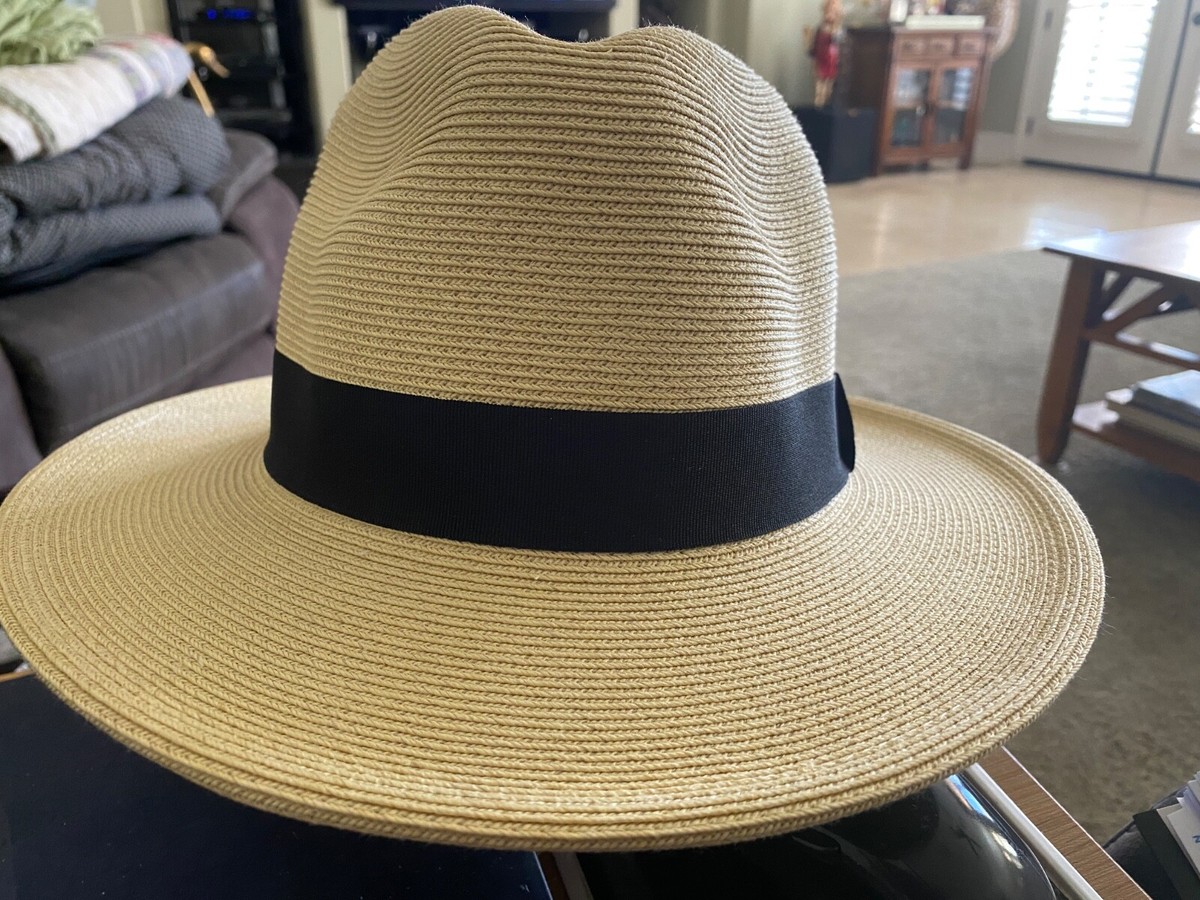 NWT Pineapple & Star Packable Sun Fedora – Multicolor Stripe – UPF 50+ (Medium) Pineapple&Star Genoa Fedora Bucket Sun Straw Beach Hat Fine  main image 2