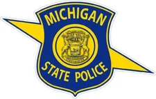 Michigan State Police Reflective, or Matte Vinyl Decal Sticker MI Trooper 