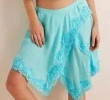 Free People Ne n Nights Half Slip NWOT Size S Turquoise