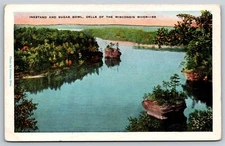 Wisconsin INKSTAND AND SUGAR BOWL, DELLS OF THE WISCONSIN RIVER-68Postcard, B11