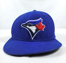 Blue New Era 59fifty MLB Toronto Blue Jays Baseball Hat Cap Size 7 1/8