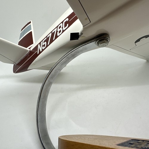 M20J 201 Mooney Wooden Mahogany Airplane Wood Aviation Desk Model 20” Wingspan - Picture 14 of 24