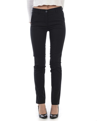 Pantaloni Zahjr Jeans Trouser Cotone MADE IN ITALY Donna Nero 53716212 |  eBay