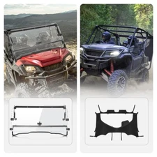 UTV Full Flip Windshield + Fabric Rear Panel for Honda Pioneer 1000/1000-5 16-25