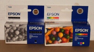 Epson Tinten Set  T029 Color  + T028 black  für Stylus C60  C13T02940110 Karton