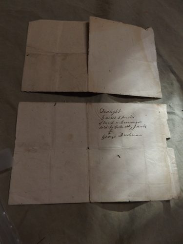 Antique 1841 Land Draft Deed Carnarvon Twnshp Lancaster Cty As Is Pieces - Picture 5 of 5