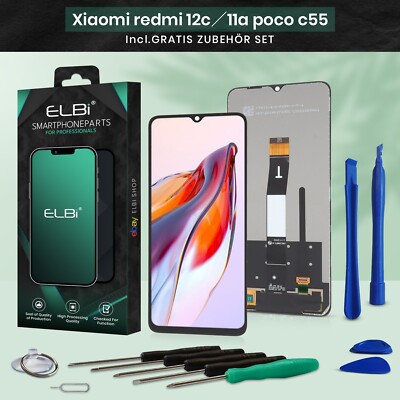 Display für Xiaomi redmi 12c／11a poco c55 Full HD Bildschirm Touch Screen ELBI