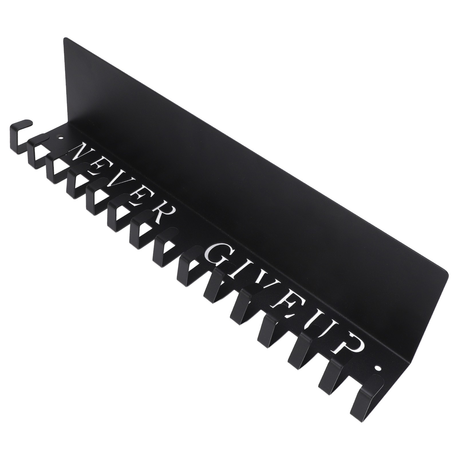Medal Display Hanger Never Give Up Sturdy Shelf With Hooks Wall Mount Medal H