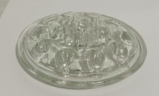 Vintage Clear Glass Flower Frog 5 In