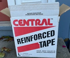 5 Rolls Intertape WHITE gummed reinforced paper tape 70mm x 450 ft -1/2 case