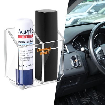 Design Wish Acrylic Chapstick Holder for Car & Home Storage - Double Slots 