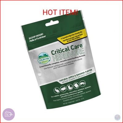 Oxbow Critical Care Herbivore, Emergency Guinea Pig Food, Rabbit Food for Recove