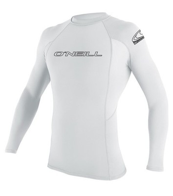 O'NEILL HERREN RASH VEST TOP.SKINS WEISS UPF50 LANGARM SUN GUARD T-SHIRT S26