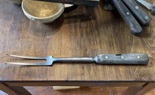 Vintage Solingen German Gustav Emil Ern Heavy Duty Forged Cooks Fork 14” Overall